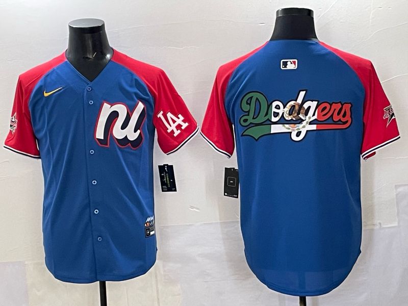 Men Los Angeles Dodgers Blank Blue All star 2025 Nike MLB Jersey style 02->los angeles dodgers->MLB Jersey
